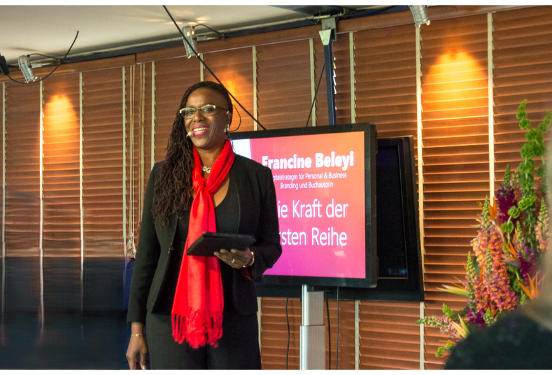 Francine Beleyi speaking